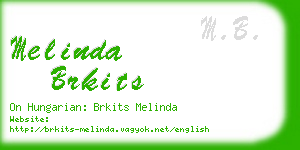 melinda brkits business card